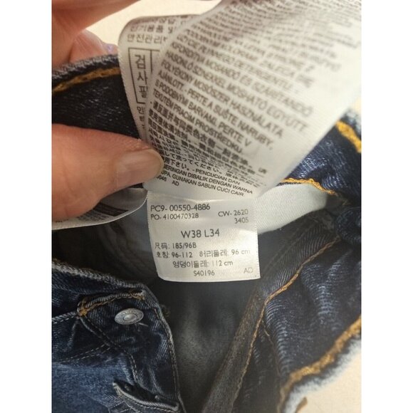 Levis 550 Relaxed Fit Mens Denim Blue Jeans Tag 38 x 34 Actual 38 x 33 - Picture 5 of 5